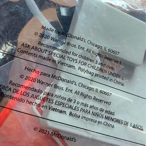 2021 McDonalds Happy Meal Space Jam A New Legacy Toy - Lebron James Dunk #2 - Picture 4 of 4